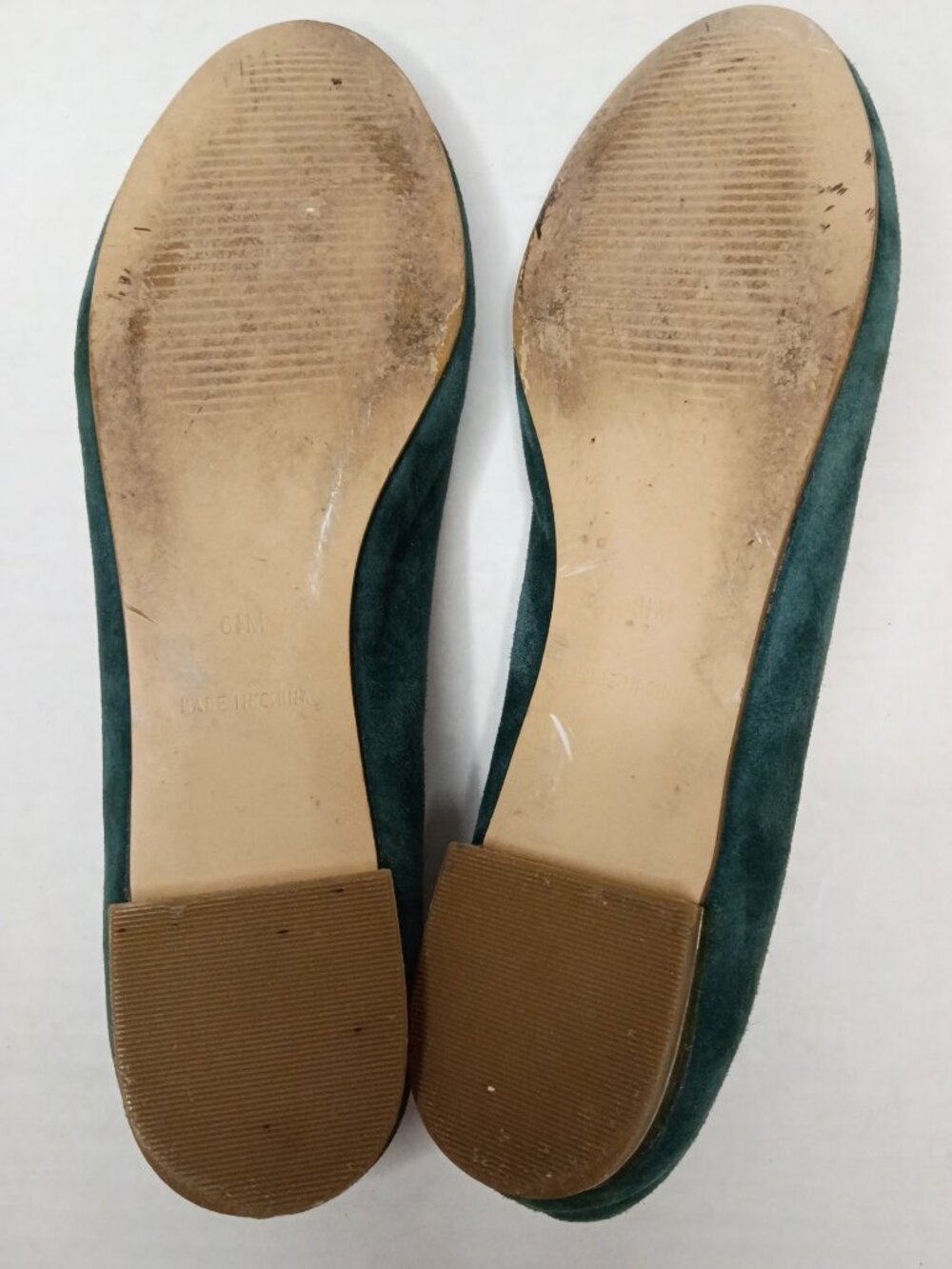 Talbots Penelope Teal Suede Scalloped Ballet Flats Size Women's 6.5M - Picture 8 of 10